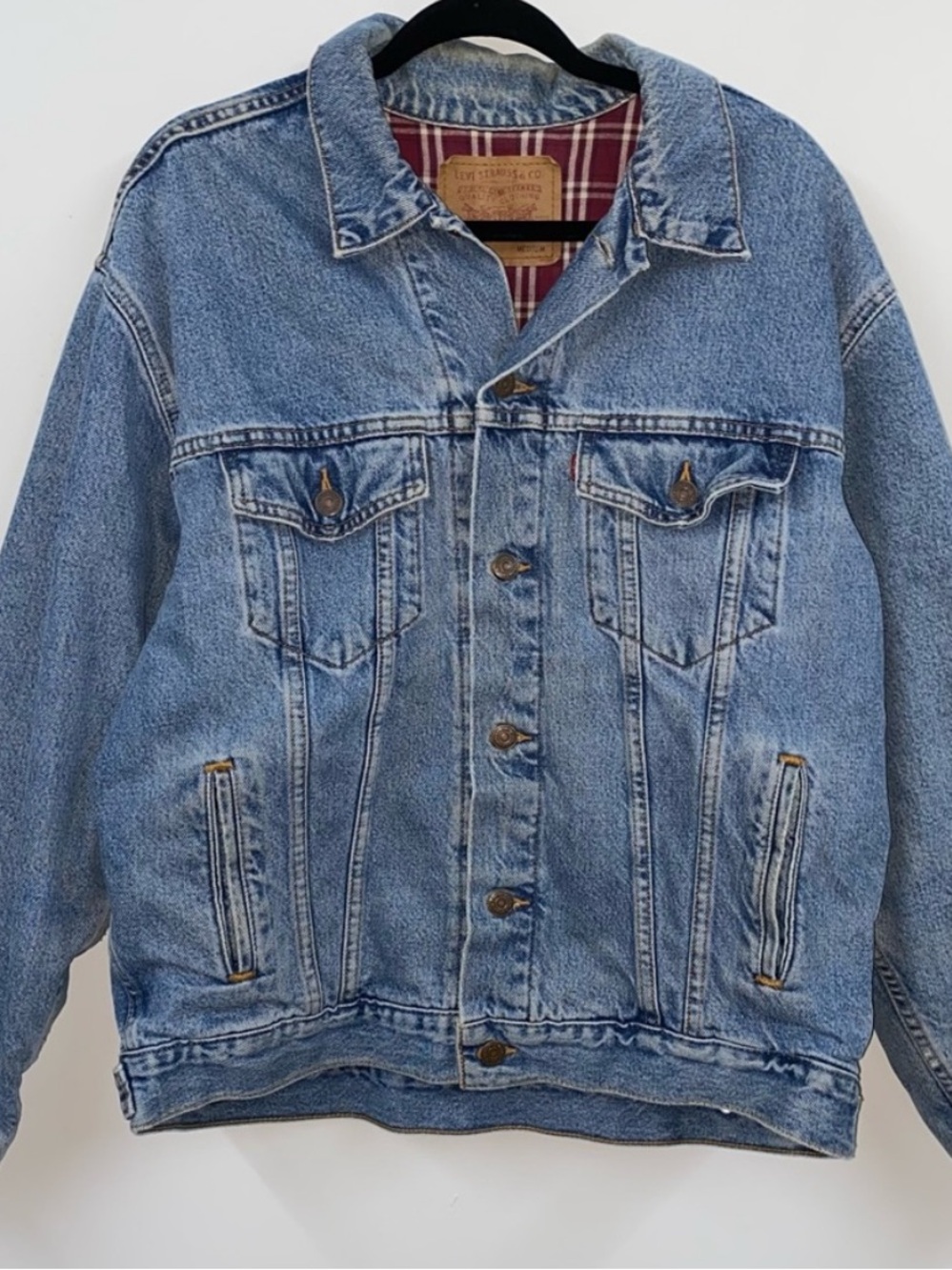Vintage 1980s Levi’s Denim Blanket Lined Trucker Jean Jacket
